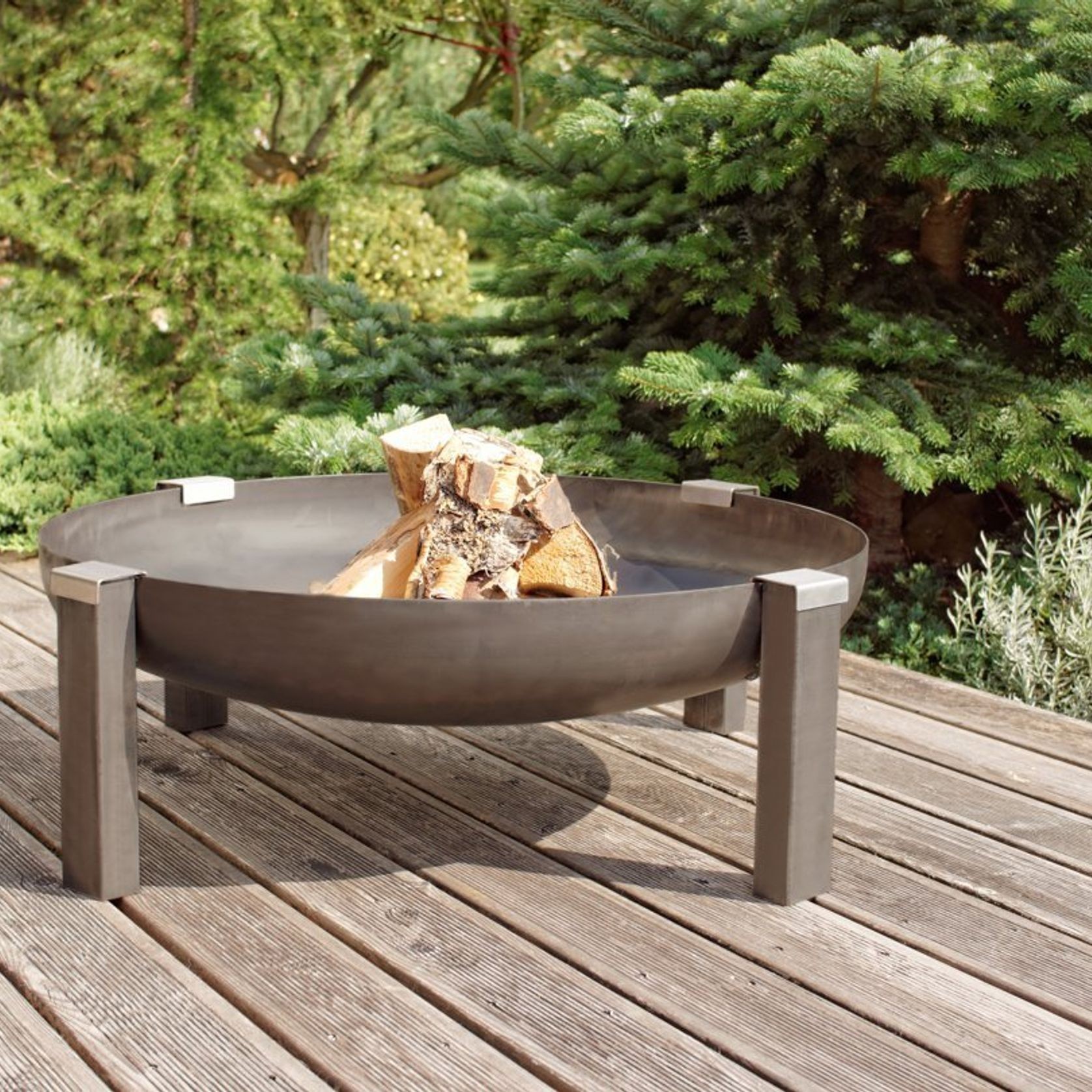 ALFRED RIESS Gunnuhver Steel Fire Pit - Large gallery detail image