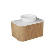 Curved Tondo 750 Single Drawer Wall Hung Vanity - 5 Colours gallery detail image