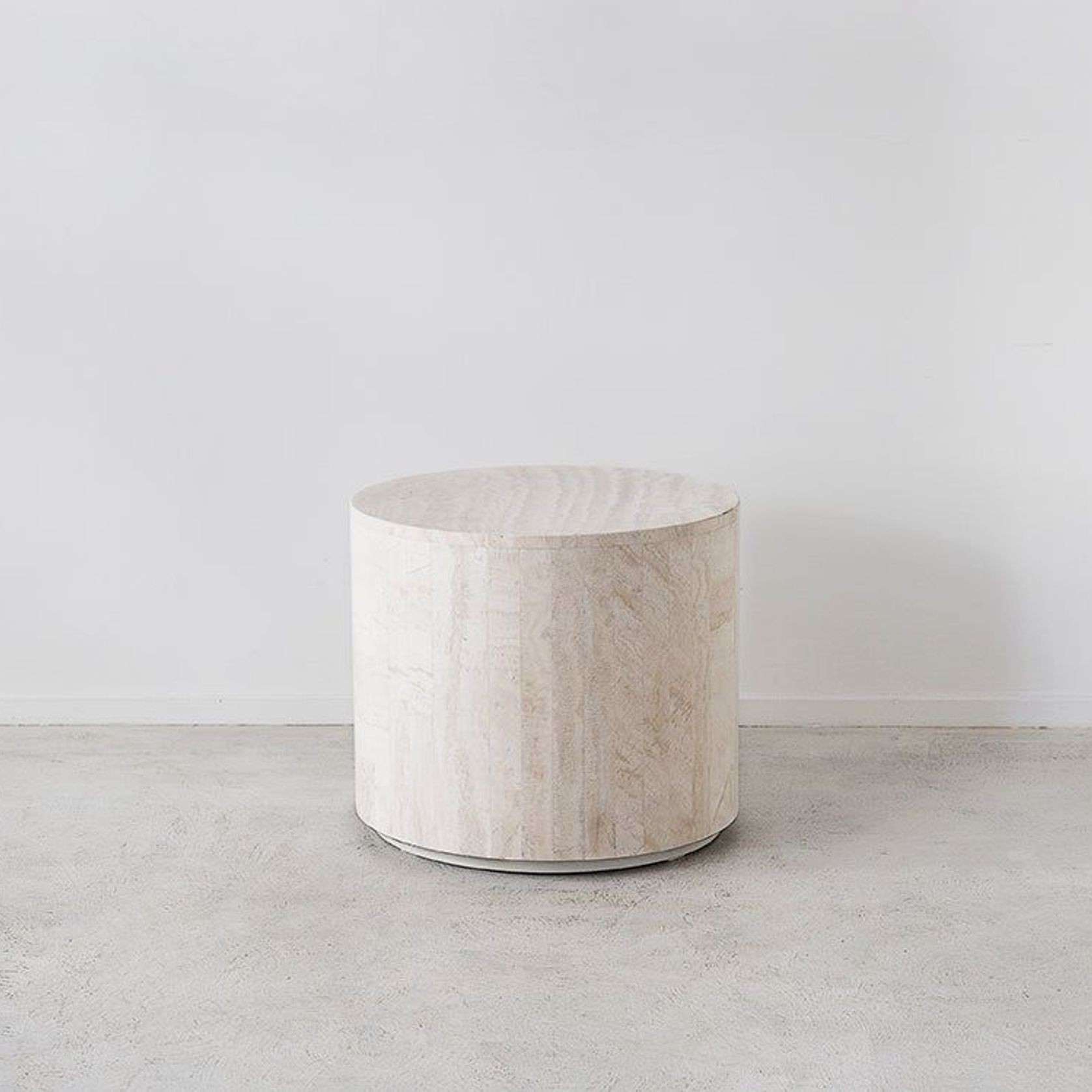 Travertine Side Table / Natural gallery detail image