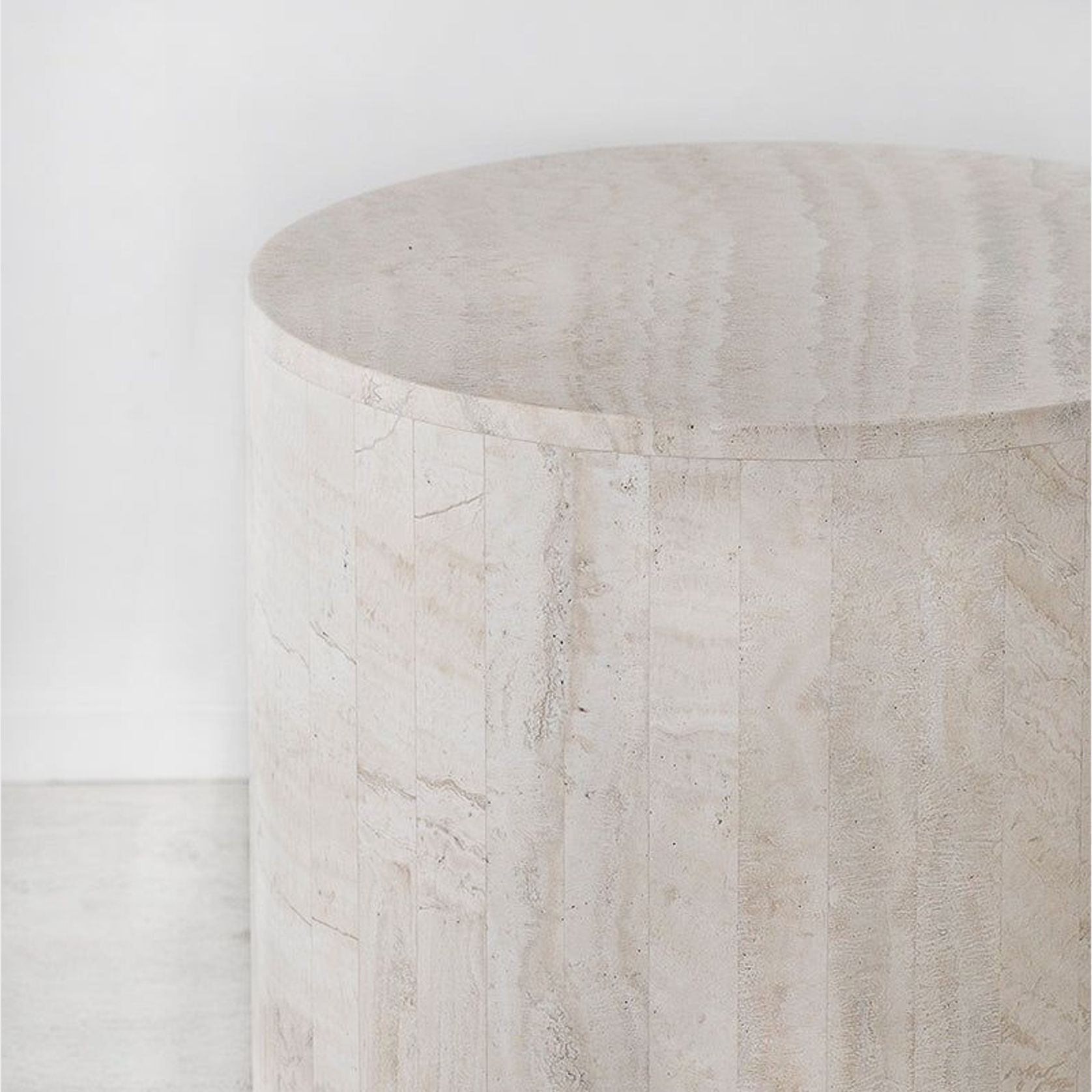 Travertine Side Table / Natural gallery detail image