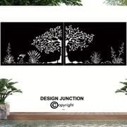 Tree with Toe Toe and Pukeko Metal Art - Corten Steel Panel Set gallery detail image