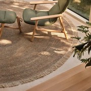 Tribe Home Reef Rug - White | Round gallery detail image