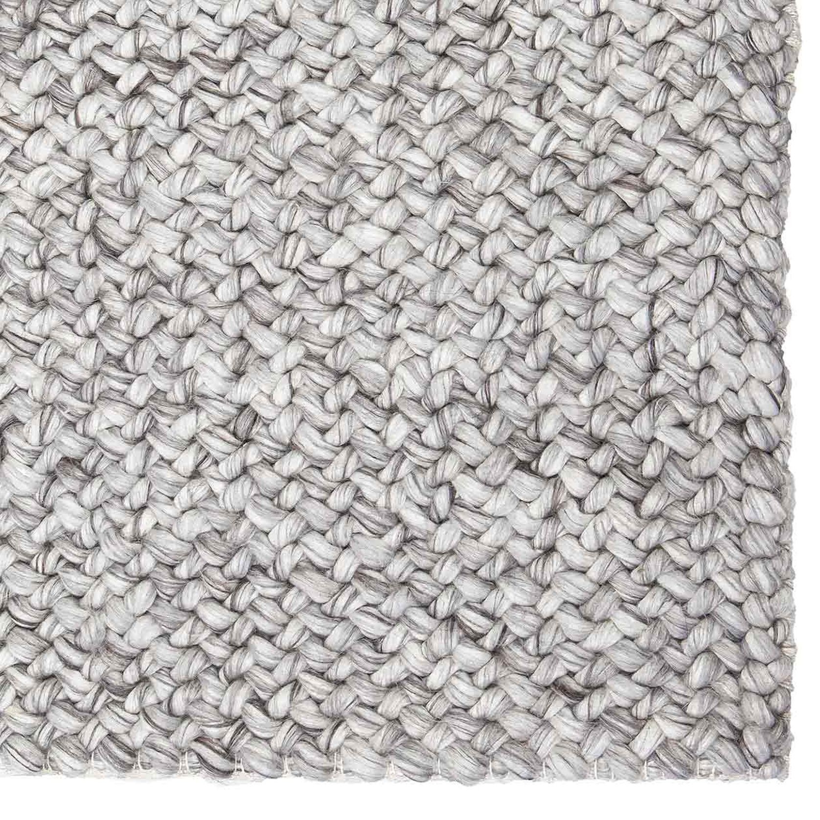 Tribe Home Roman Rug - Silver | Wool and Viscose Blend gallery detail image
