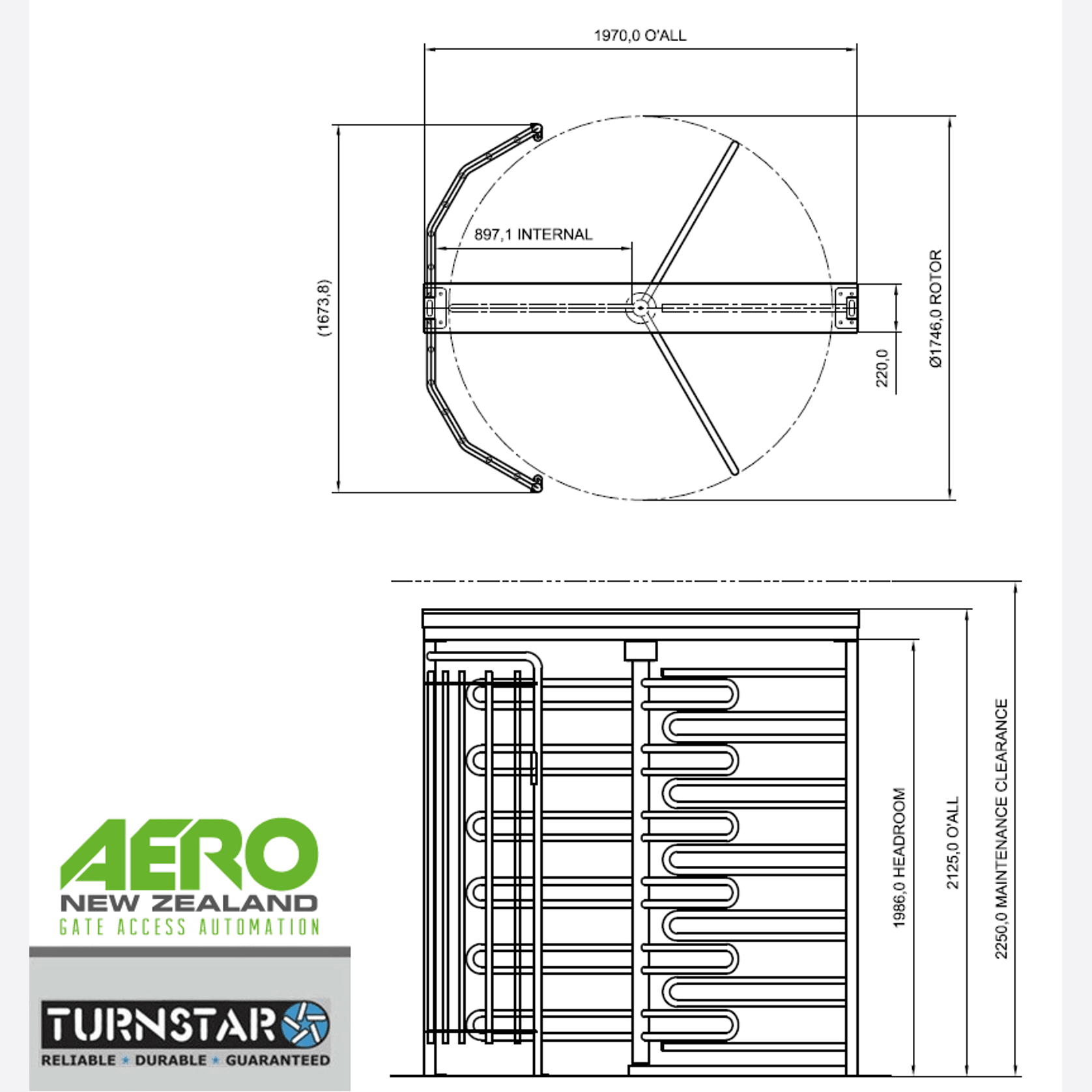 Triumph Full Height Turnstile - NZ WIDE 900mm gallery detail image
