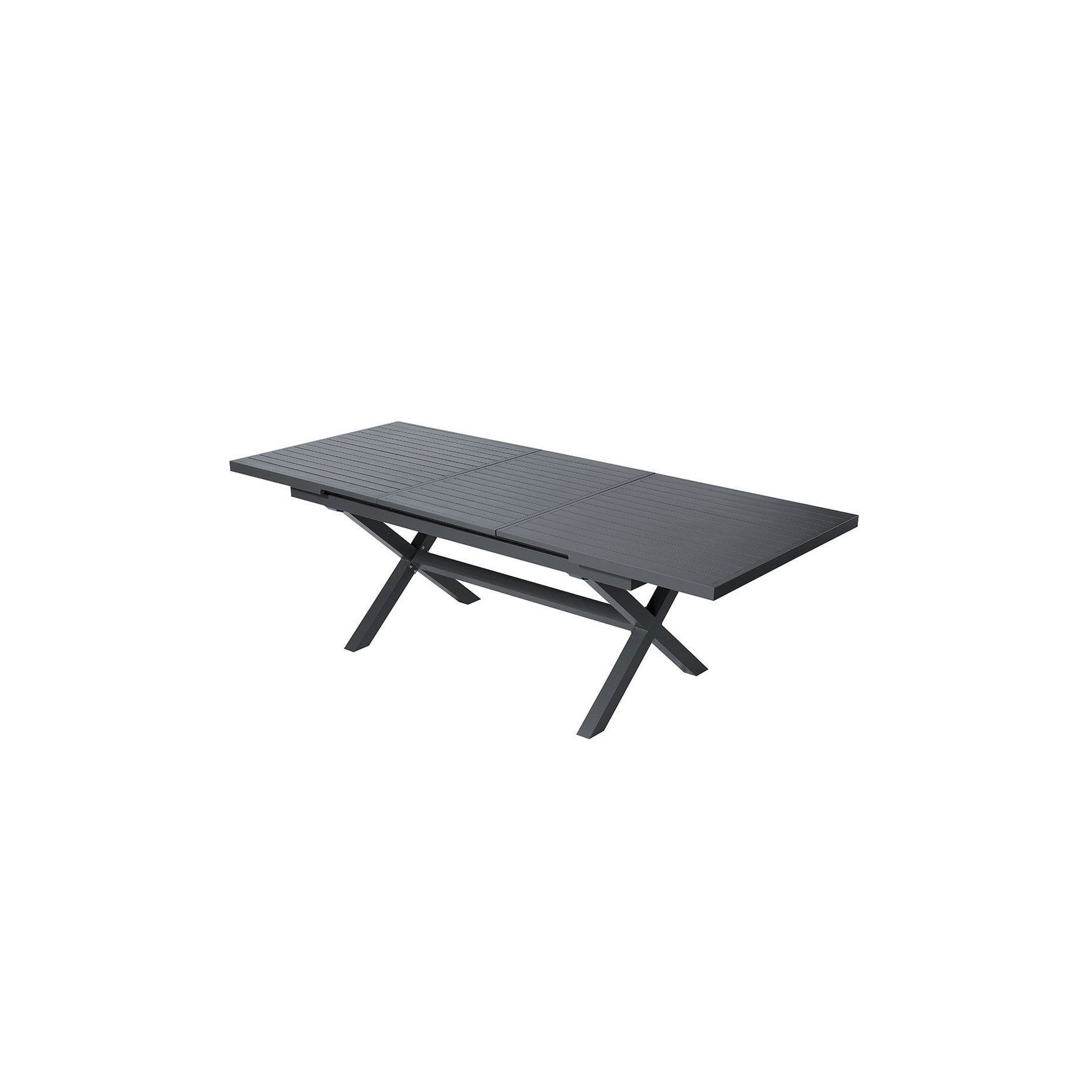 Tuba Outdoor Aluminium Patio Dining Extension Table 180-240 X 100cm gallery detail image