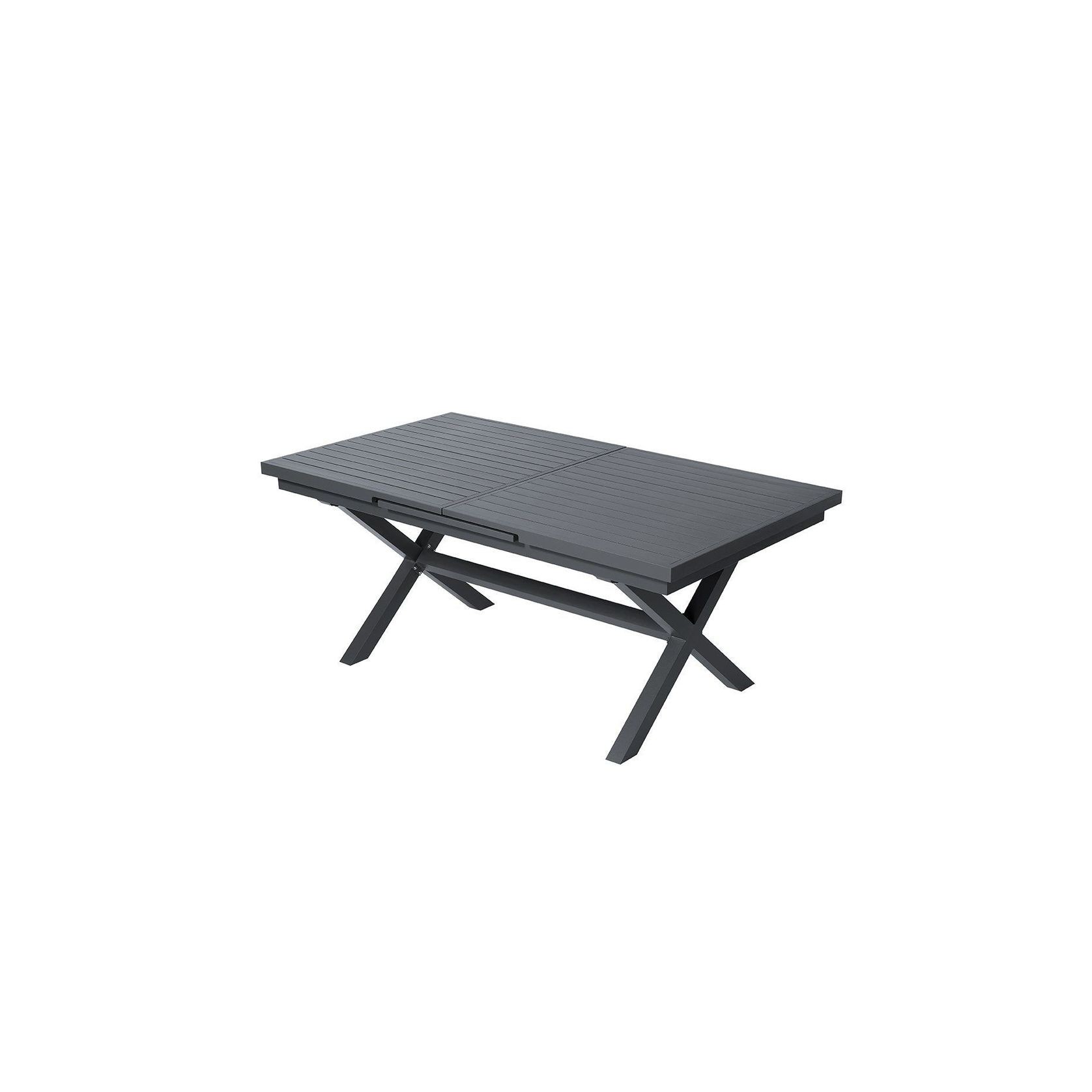 Tuba Outdoor Aluminium Patio Dining Extension Table 180-240 X 100cm gallery detail image