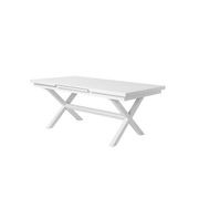 Tuba Outdoor Aluminium Patio Dining Extension Table 180-240 X 100cm gallery detail image