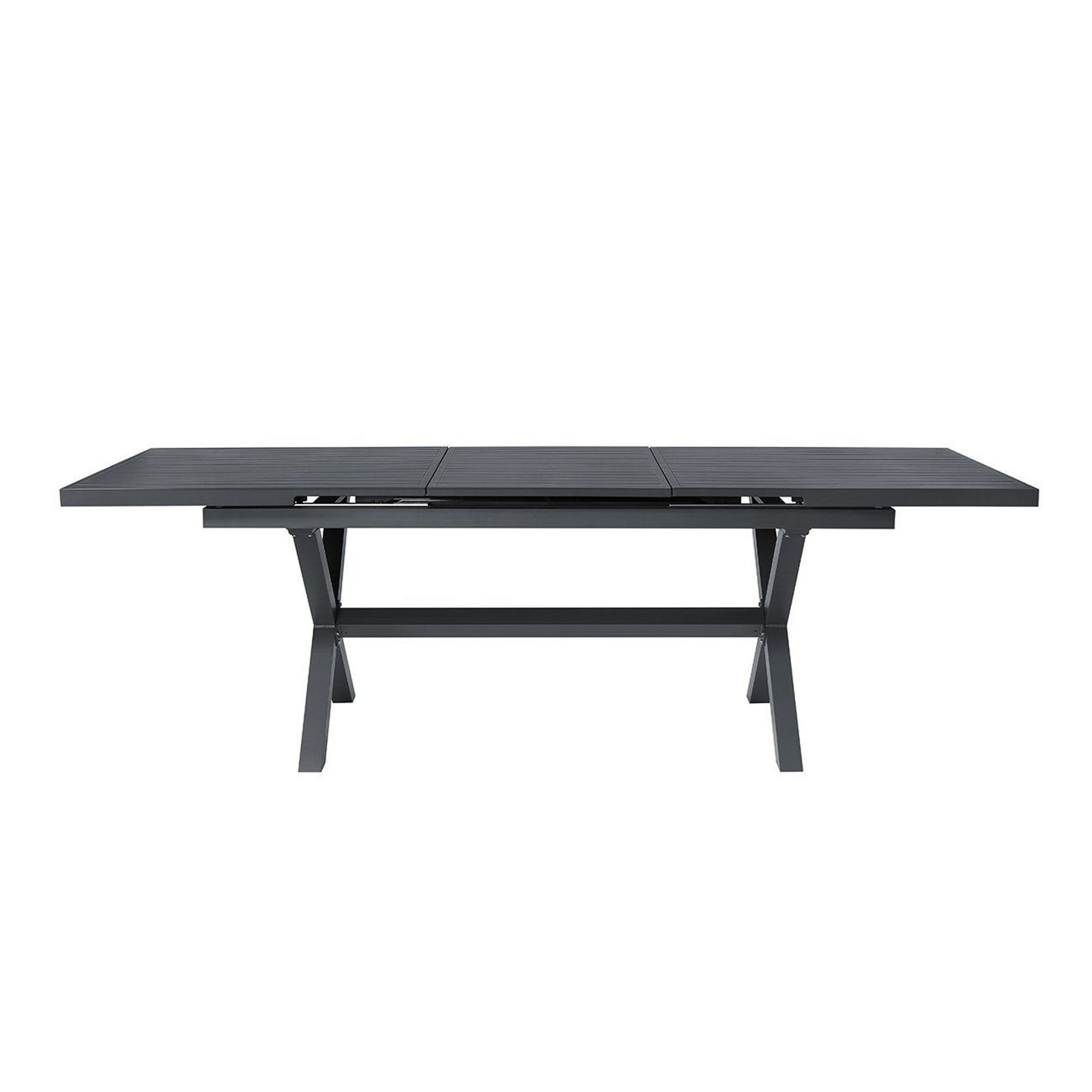 Tuba Outdoor Aluminium Patio Dining Extension Table 180-240 X 100cm gallery detail image