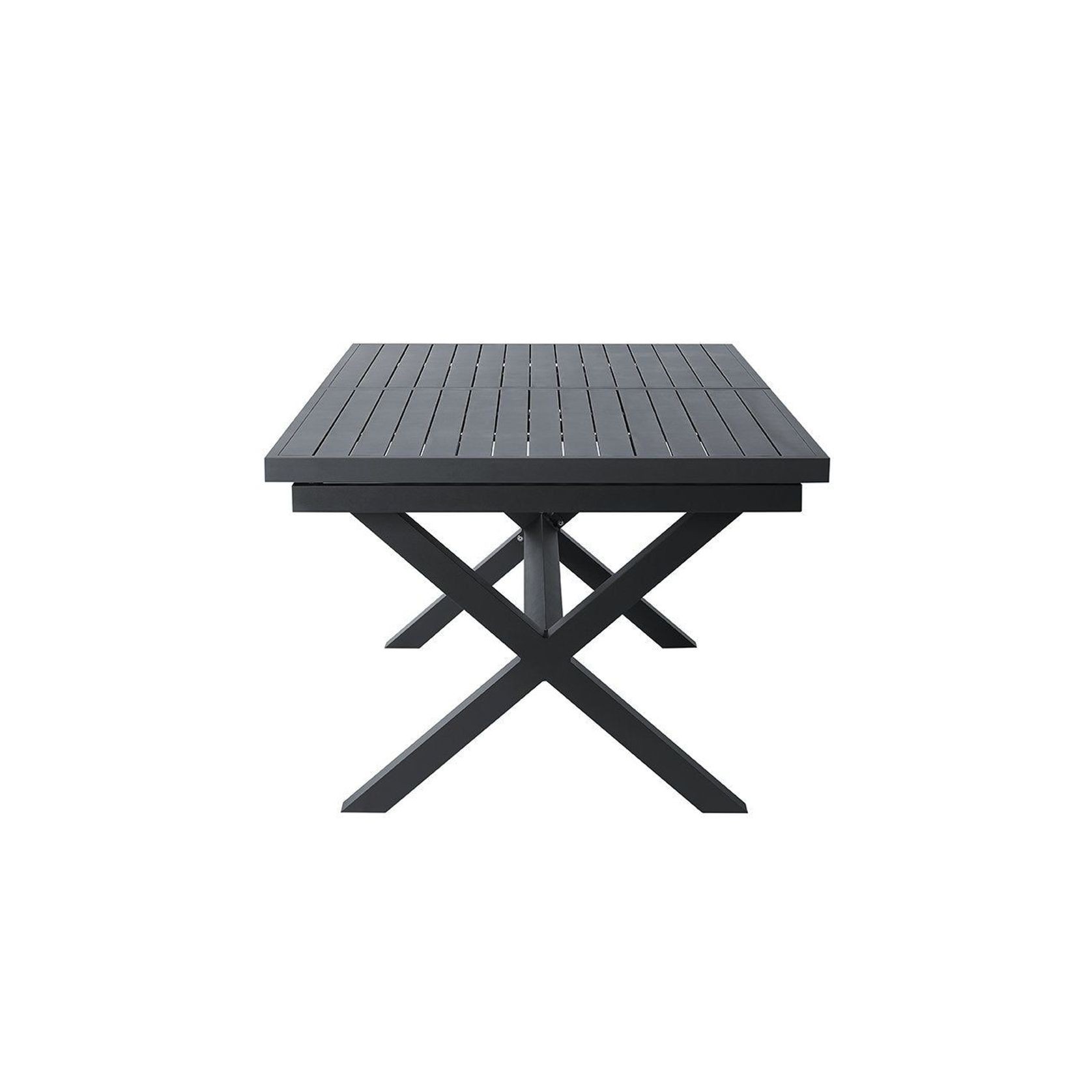 Tuba Outdoor Aluminium Patio Dining Extension Table 180-240 X 100cm gallery detail image