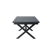 Tuba Outdoor Aluminium Patio Dining Extension Table 180-240 X 100cm gallery detail image