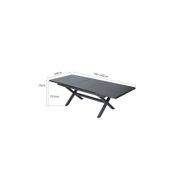 Tuba Outdoor Aluminium Patio Dining Extension Table 180-240 X 100cm gallery detail image