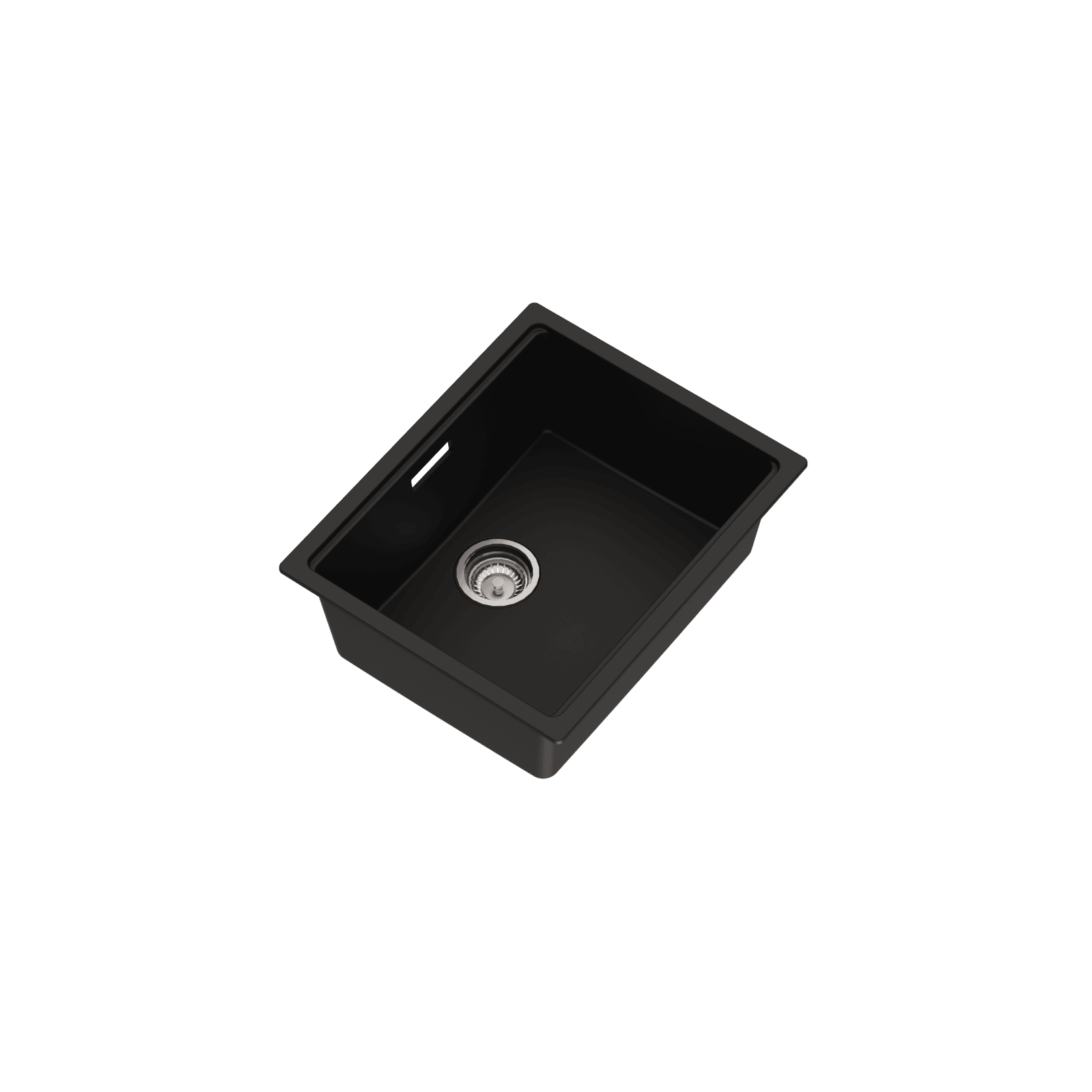 Una Composite 50 Single Sink Matt Black gallery detail image