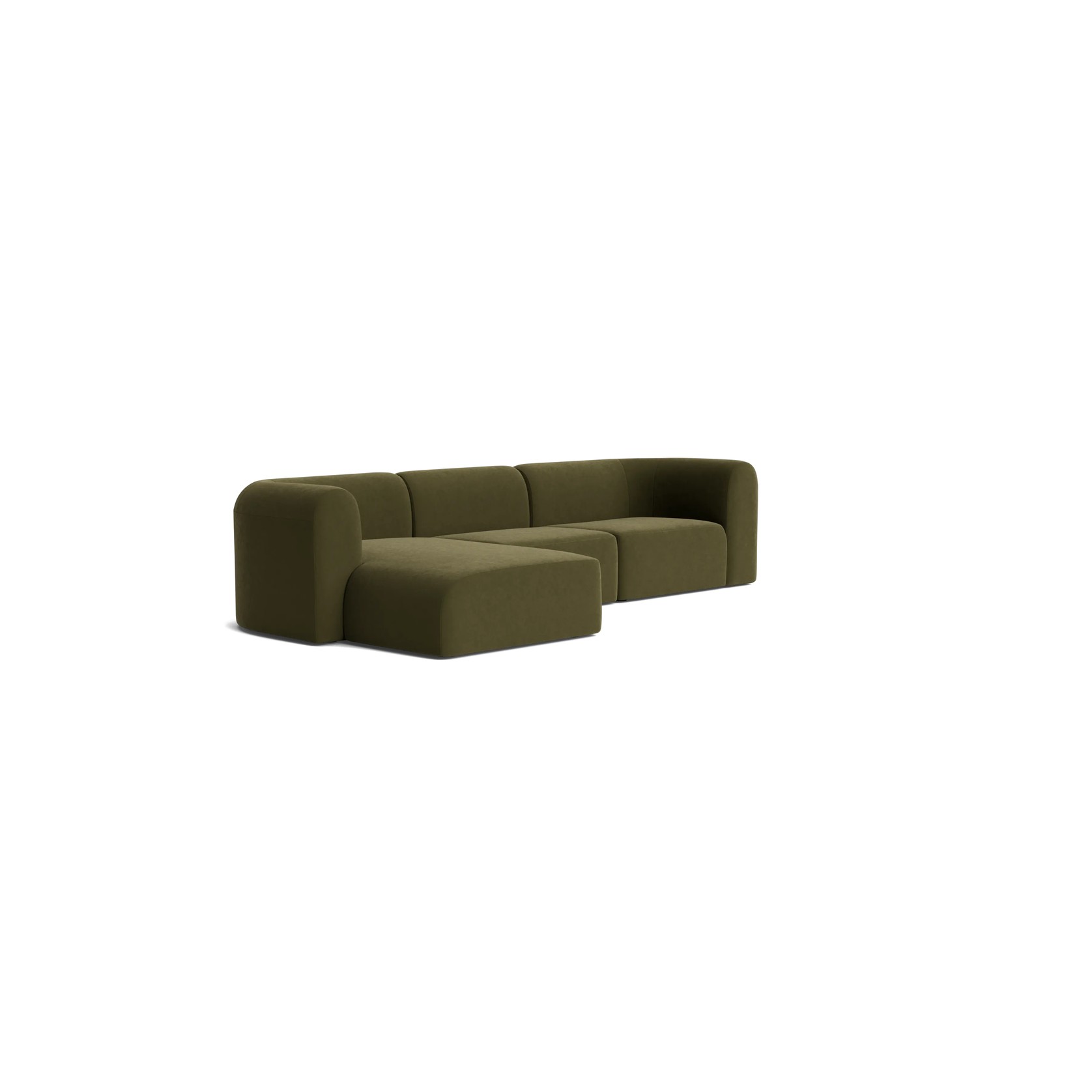 Berg 4 Seater LHF Chaise Sofa - Eden Leaf gallery detail image