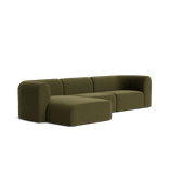Berg 4 Seater LHF Chaise Sofa - Eden Leaf gallery detail image