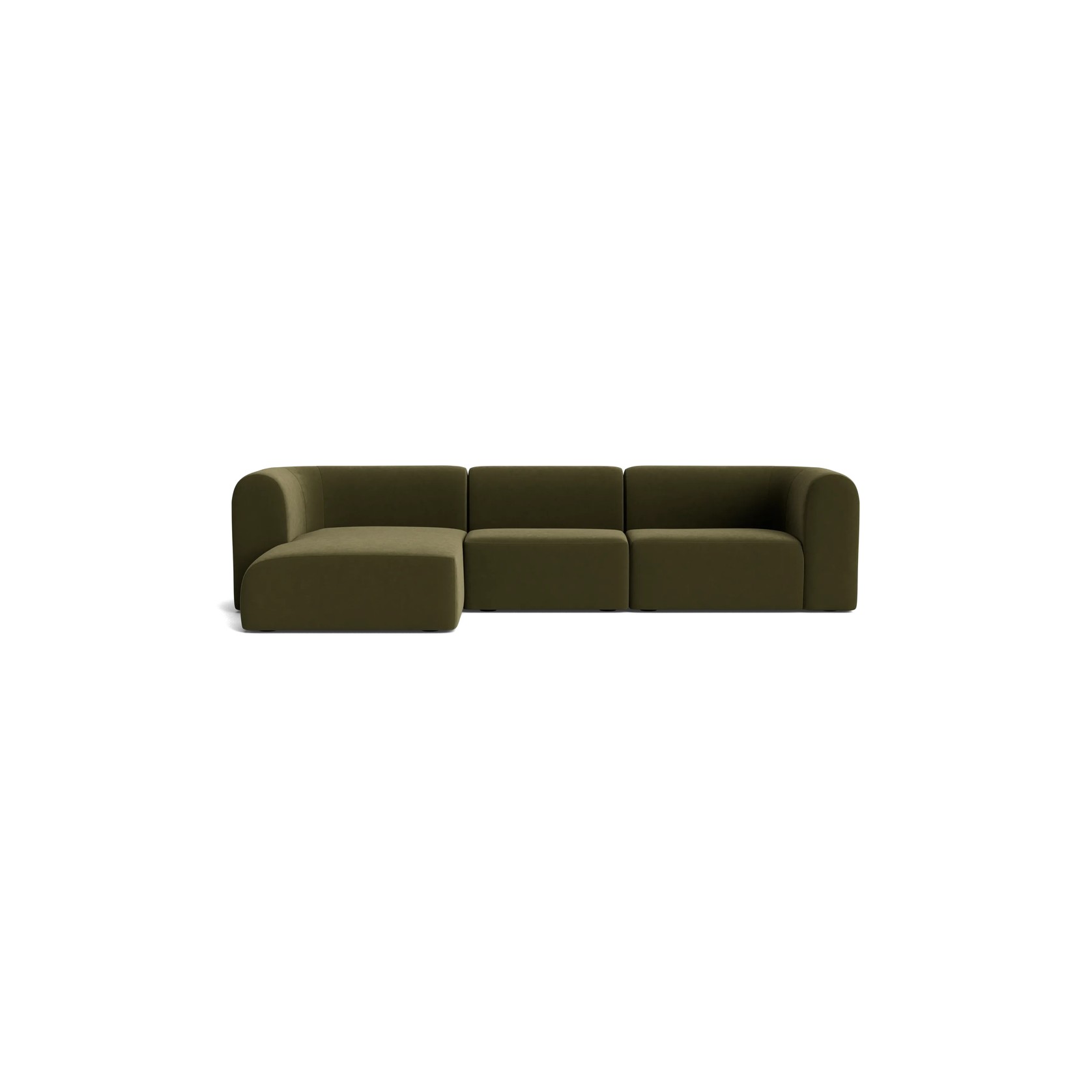 Berg 4 Seater LHF Chaise Sofa - Eden Leaf gallery detail image