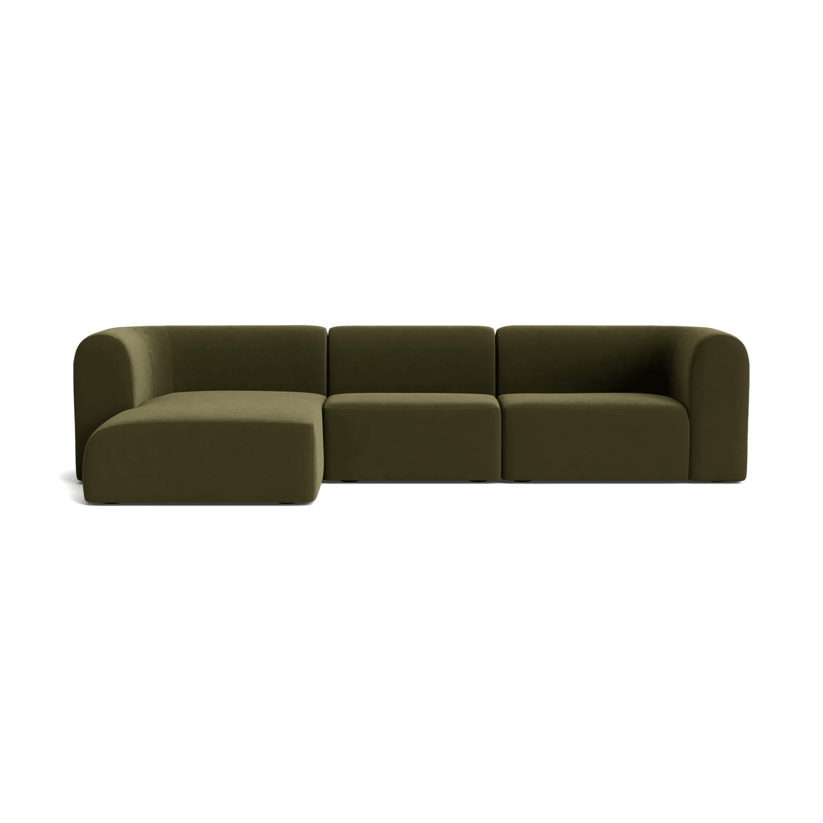 Berg 4 Seater LHF Chaise Sofa - Eden Leaf gallery detail image