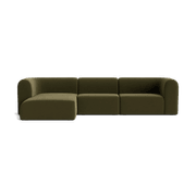 Berg 4 Seater LHF Chaise Sofa - Eden Leaf gallery detail image