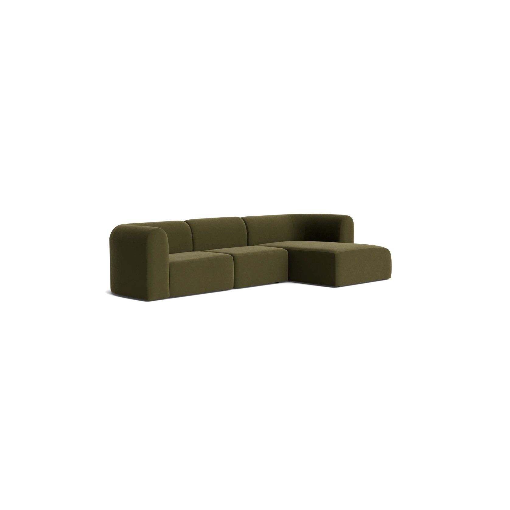 Berg 4 Seater RHF Chaise Sofa - Eden Leaf gallery detail image