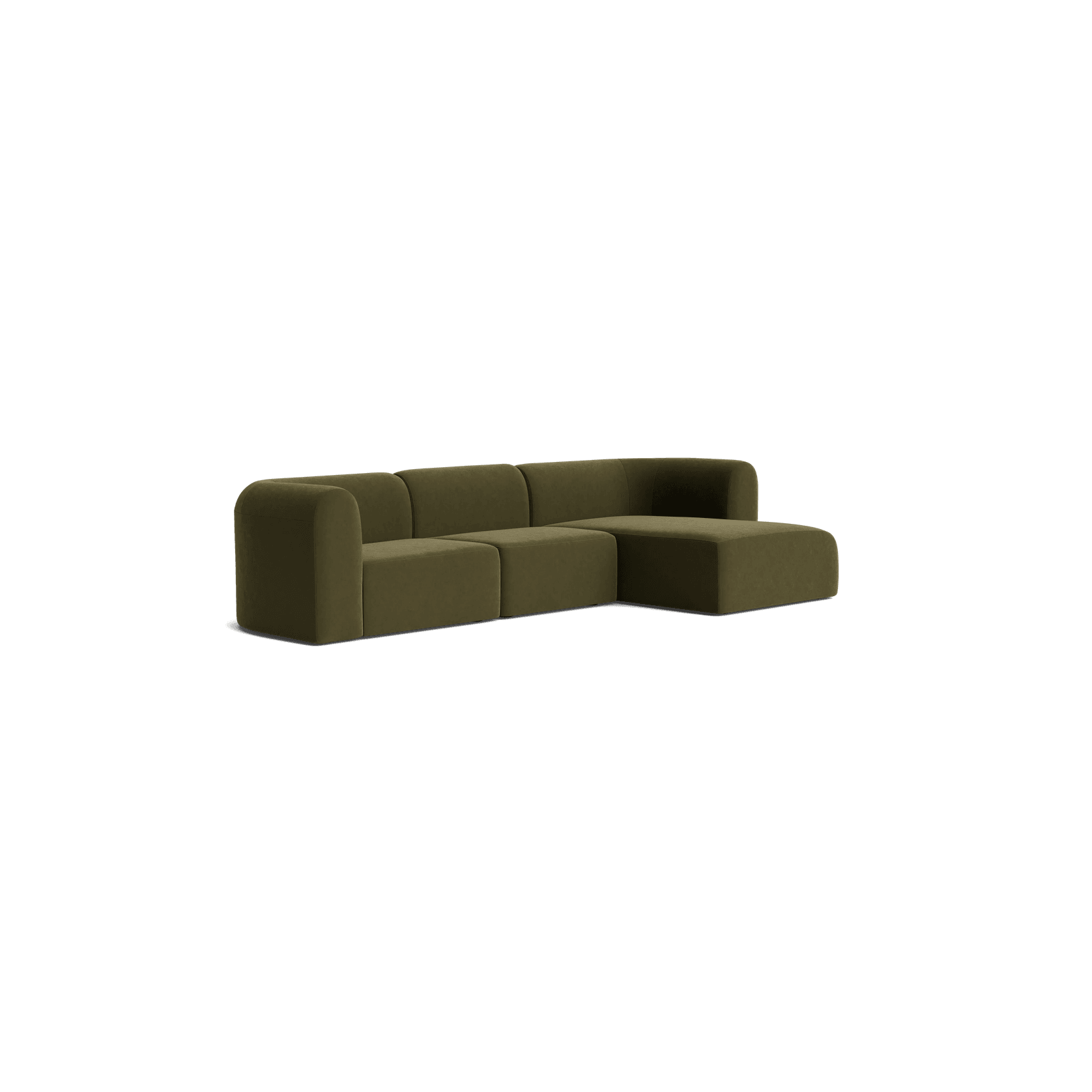 Berg 4 Seater RHF Chaise Sofa - Eden Leaf gallery detail image