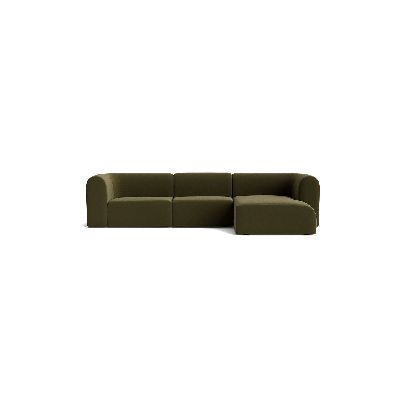Berg 4 Seater RHF Chaise Sofa - Eden Leaf gallery detail image