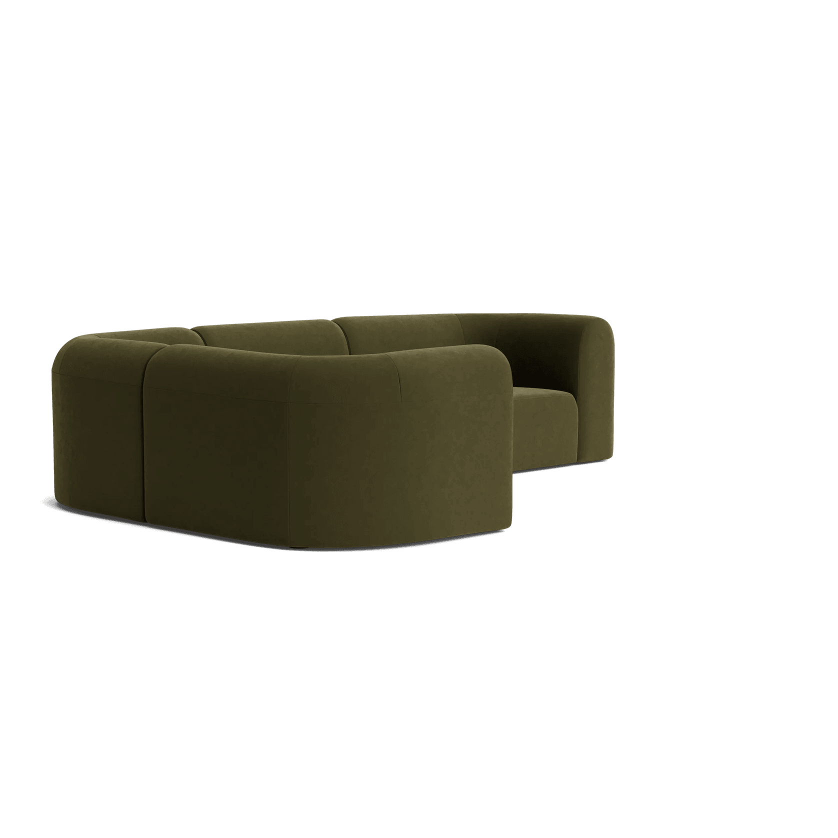 Berg LHF Closed Chaise Sofa - Eden Leaf gallery detail image
