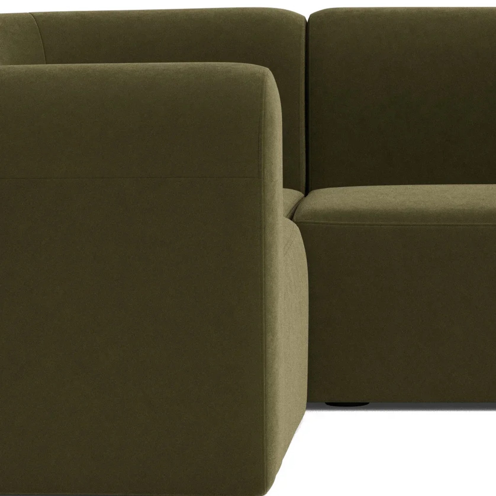 Berg LHF Closed Chaise Sofa - Eden Leaf gallery detail image