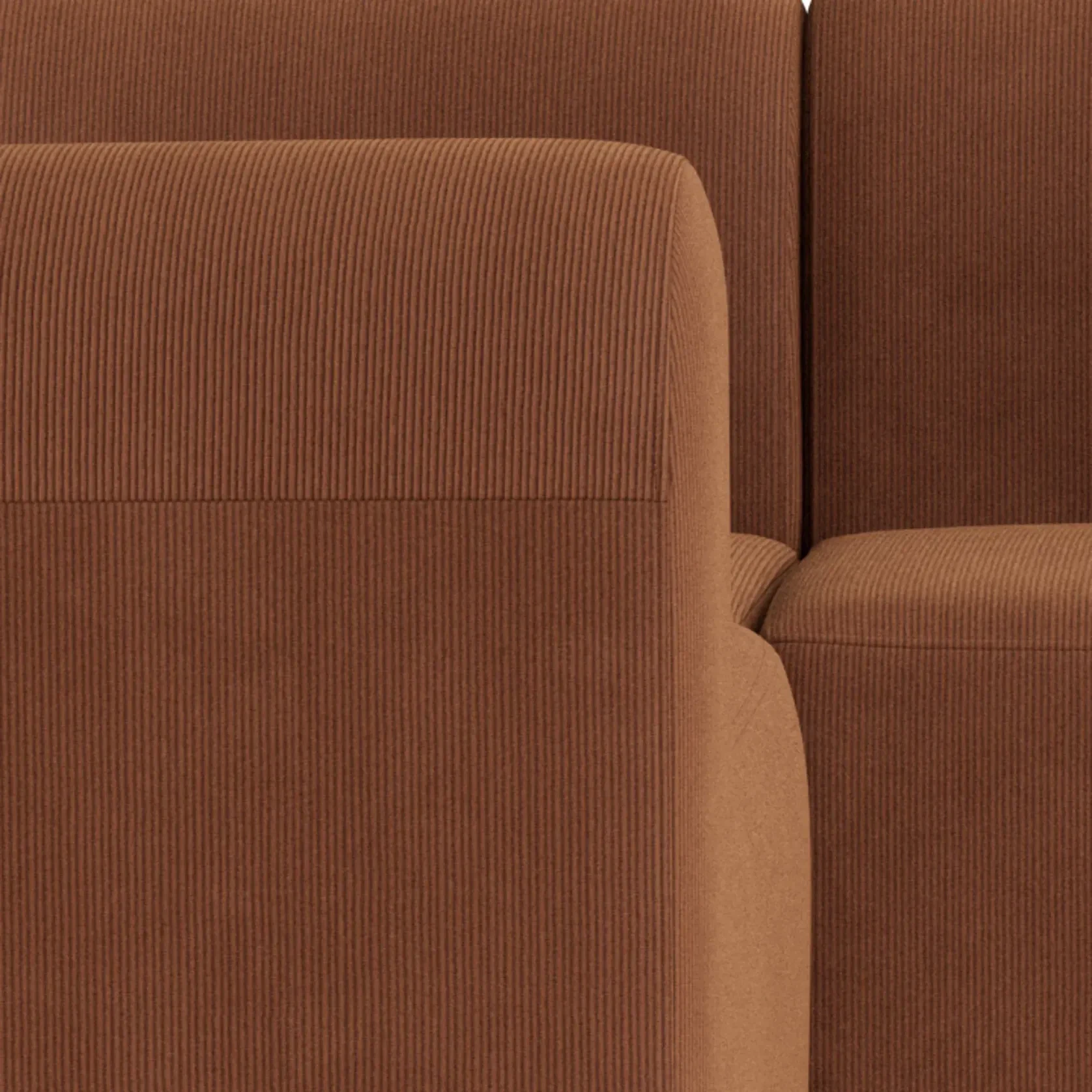 Berg LHF Closed Chaise Sofa - Corduroy Cocoa gallery detail image