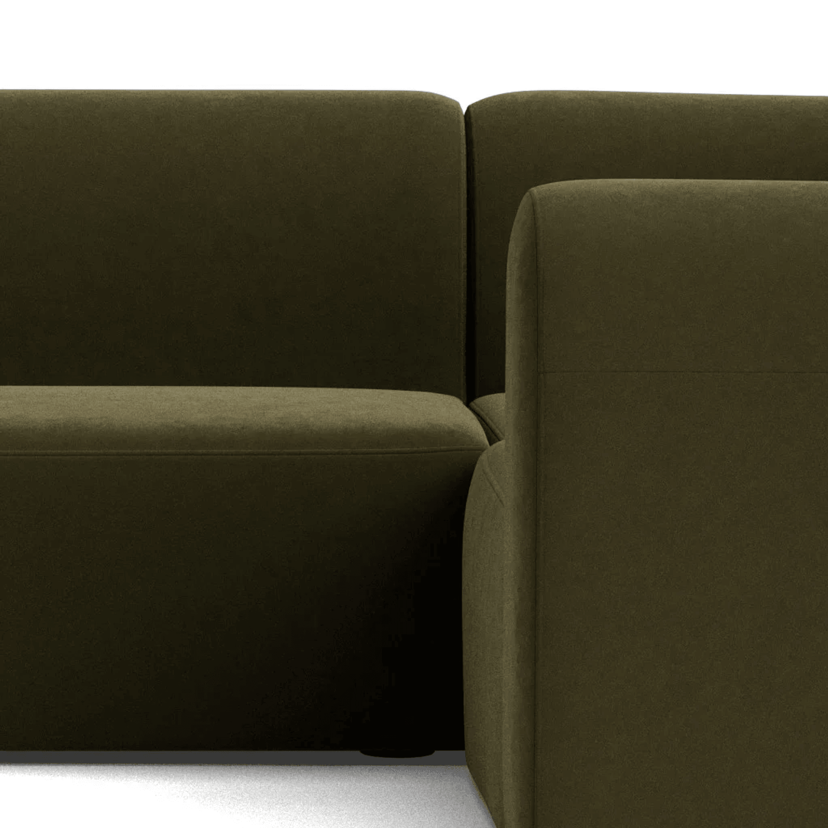 Berg RHF Closed Chaise Sofa - Eden Leaf gallery detail image