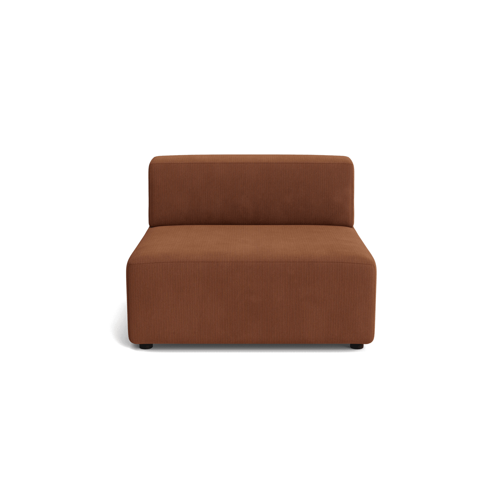 Stretch Armless Middle Module - Corduroy Cocoa gallery detail image