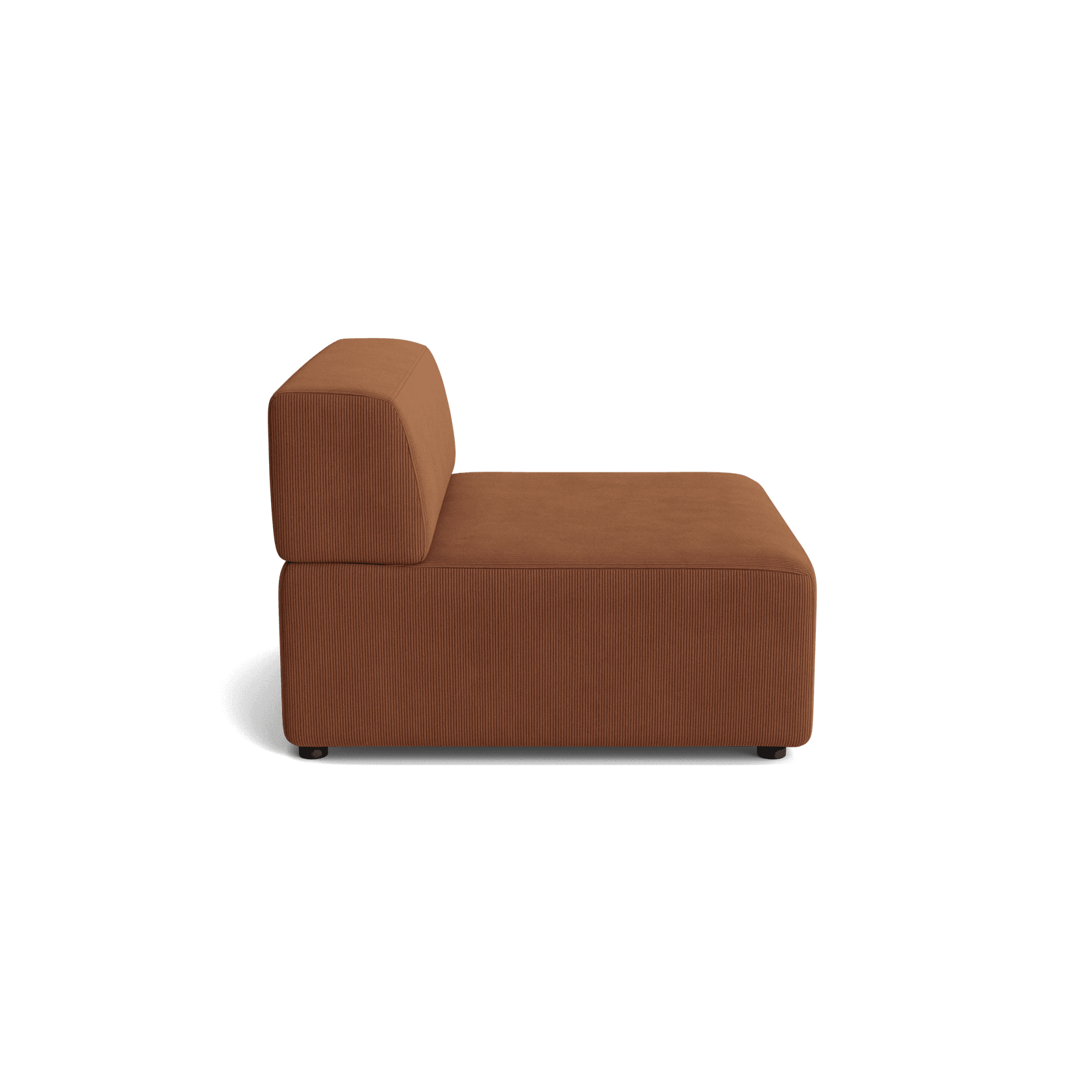 Stretch Armless Middle Module - Corduroy Cocoa gallery detail image