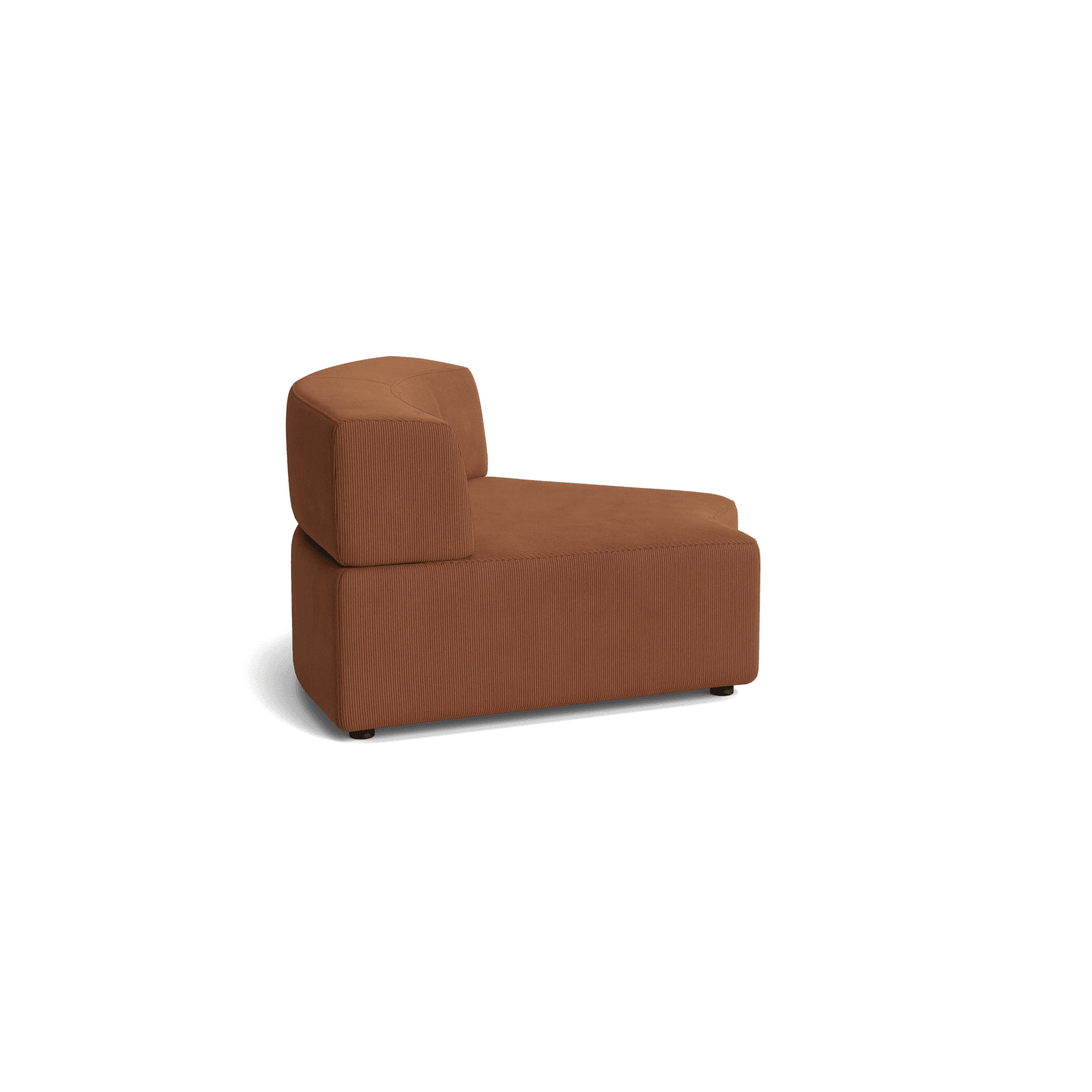 Stretch Angled Corner Module - Corduroy Cocoa gallery detail image