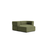 Stretch 3 Seater Chaise Sofa - Corduroy Forest gallery detail image