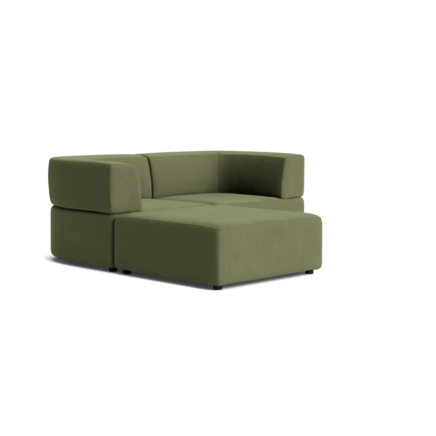 Stretch 3 Seater Chaise Sofa - Corduroy Forest gallery detail image