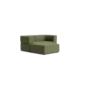 Stretch 3 Seater Chaise Sofa - Corduroy Forest gallery detail image