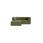 Stretch 3 Seater Chaise Sofa - Corduroy Forest gallery detail image