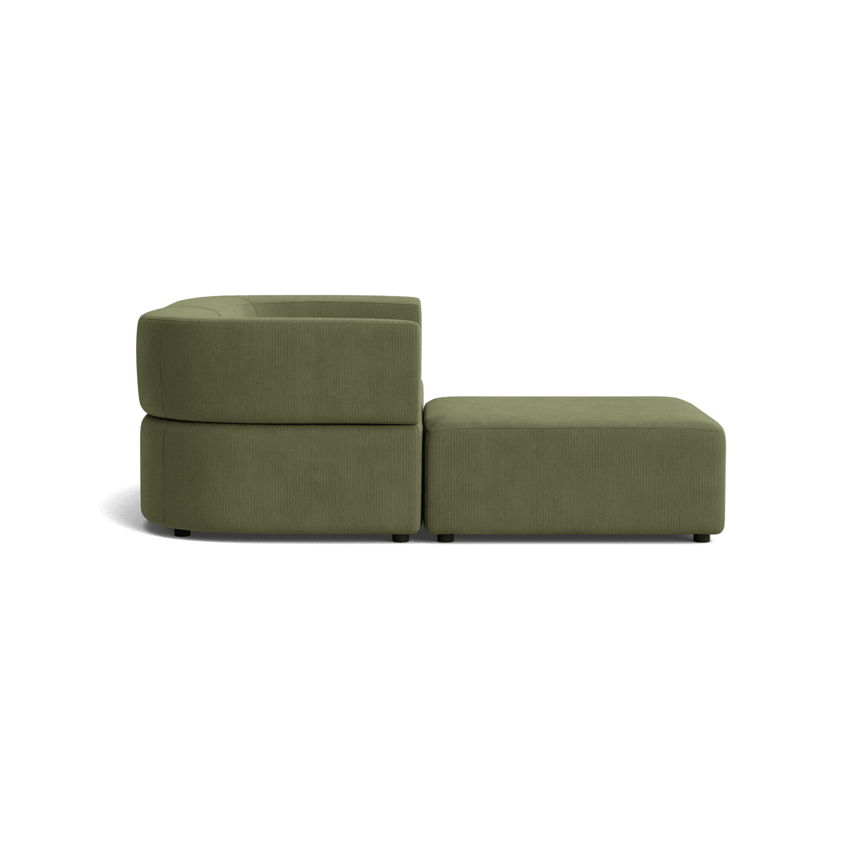 Stretch 3 Seater Chaise Sofa - Corduroy Forest gallery detail image