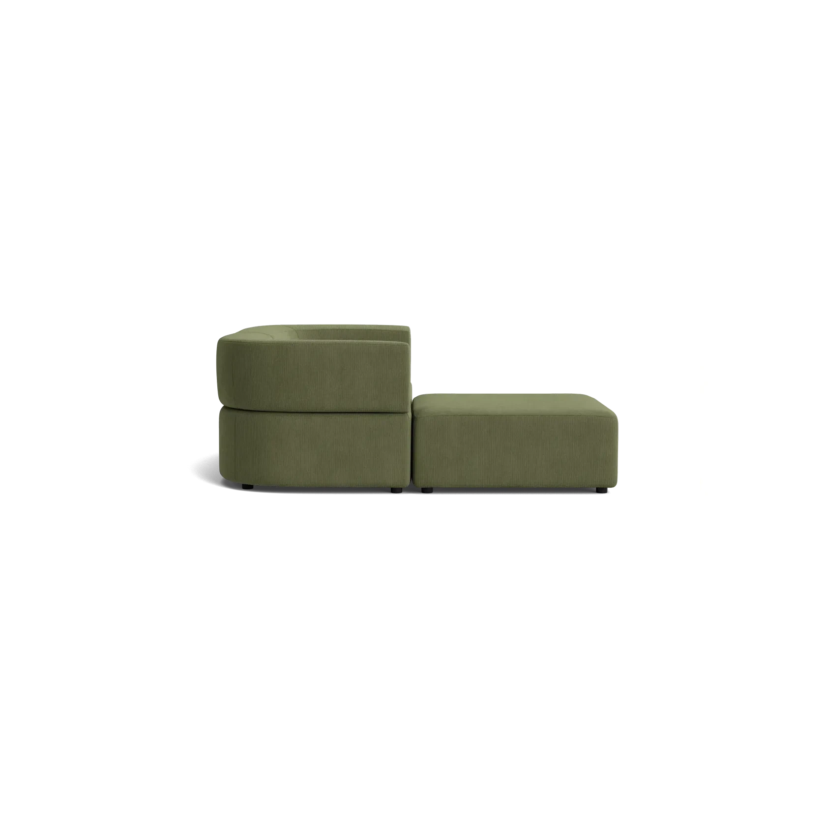 Stretch 3 Seater Chaise Sofa - Corduroy Forest gallery detail image