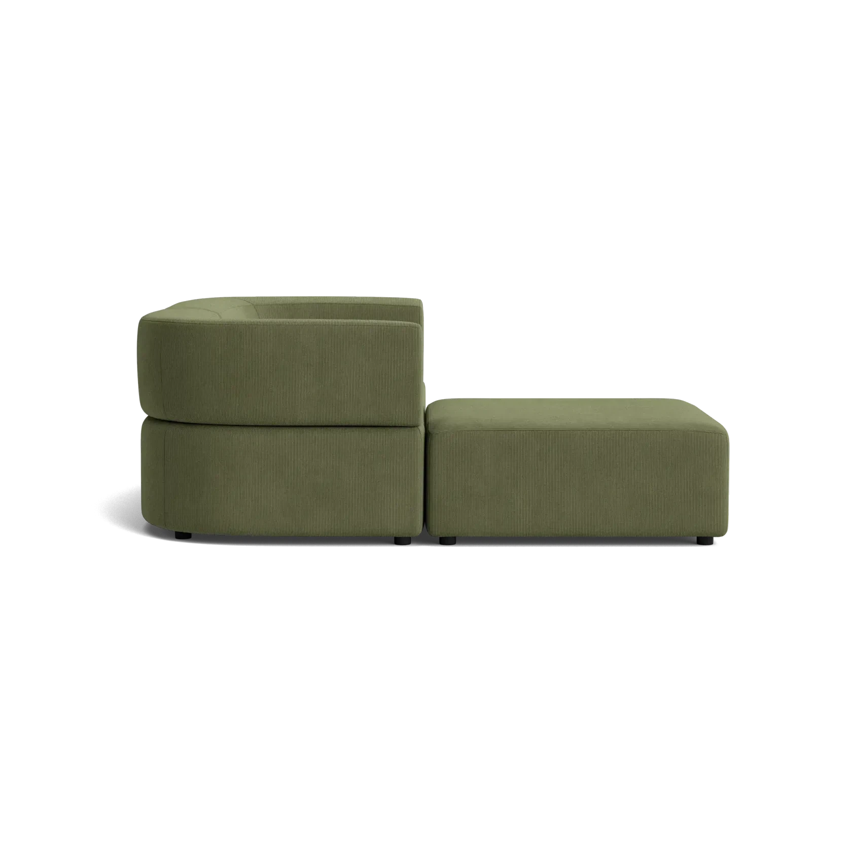 Stretch 3 Seater Chaise Sofa - Corduroy Forest gallery detail image