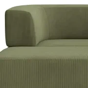 Stretch 3 Seater Chaise Sofa - Corduroy Forest gallery detail image