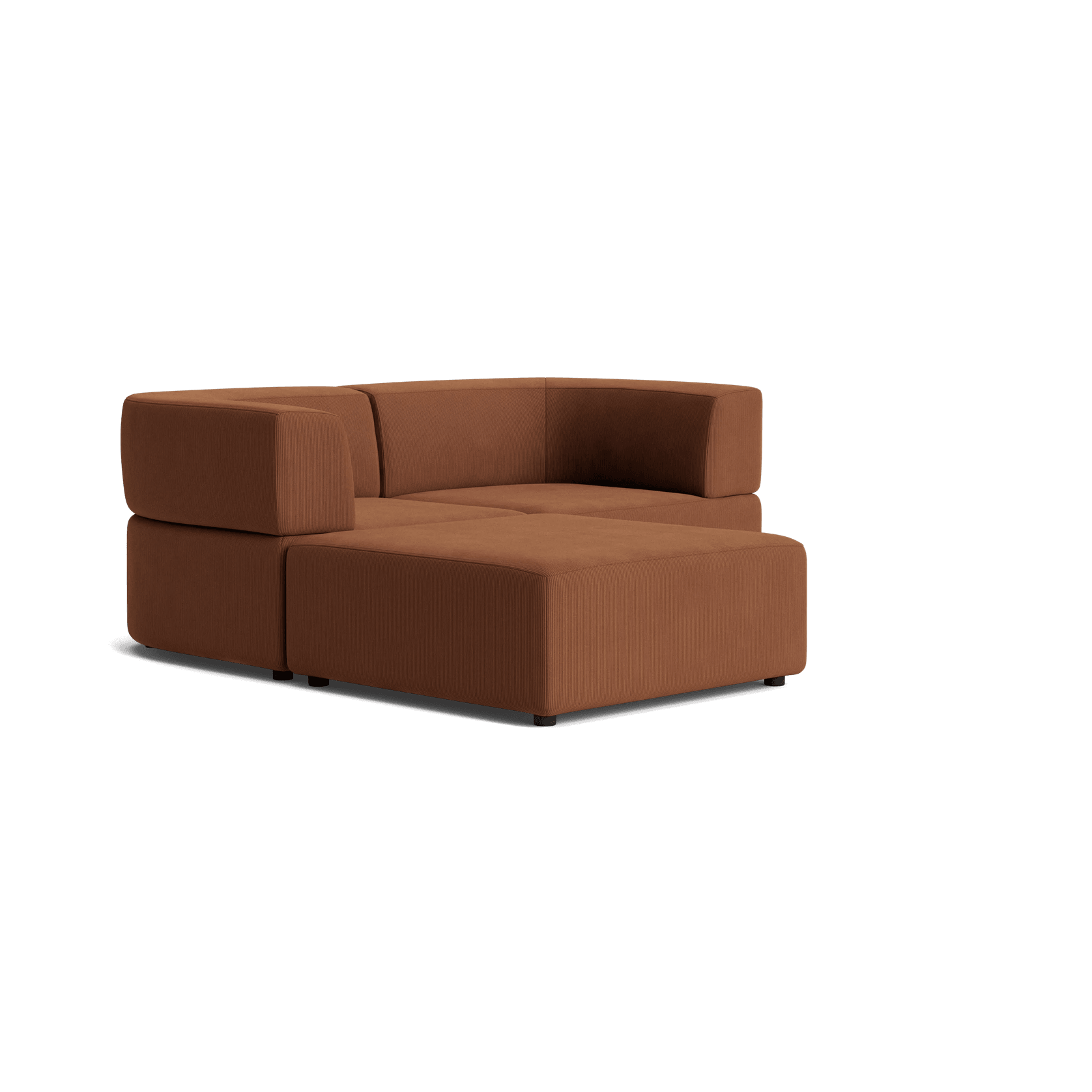 Stretch 3 Seater Chaise Sofa - Corduroy Cocoa gallery detail image