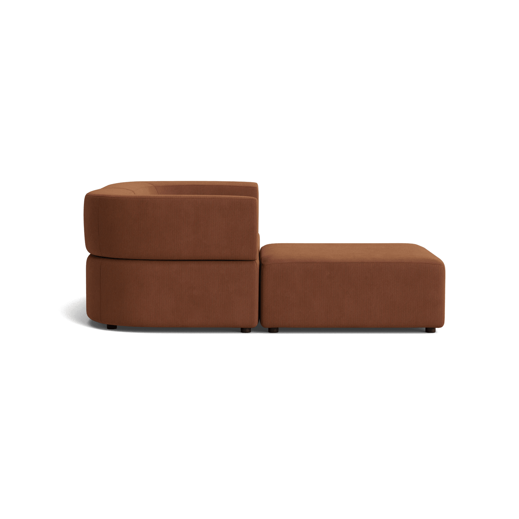 Stretch 3 Seater Chaise Sofa - Corduroy Cocoa gallery detail image