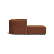 Stretch 3 Seater Chaise Sofa - Corduroy Cocoa gallery detail image