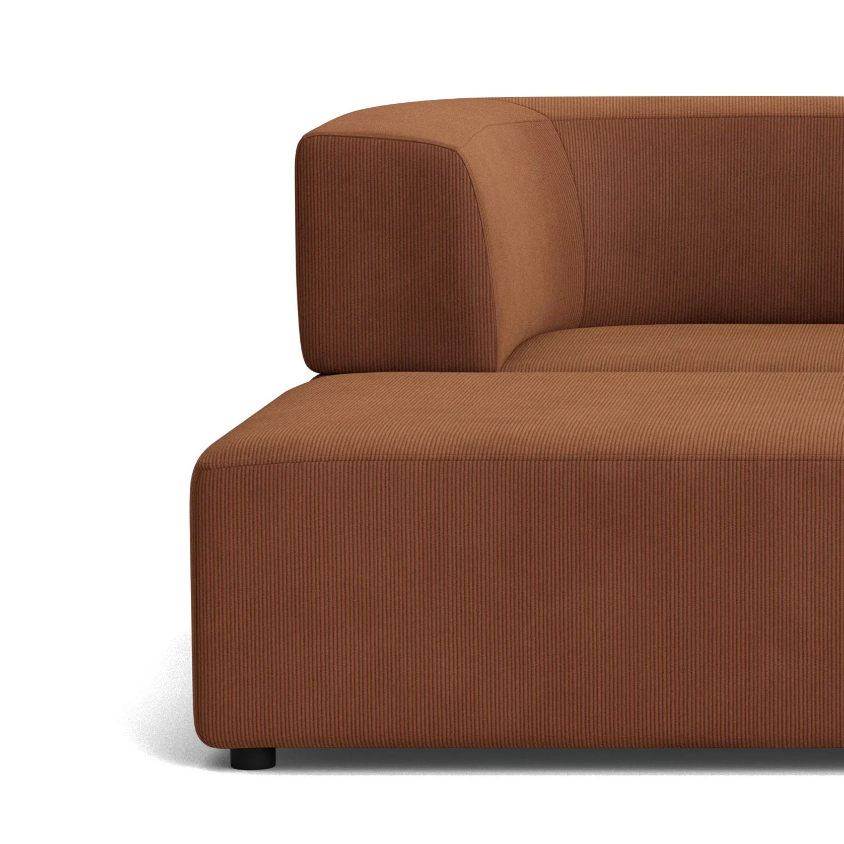 Stretch 3 Seater Chaise Sofa - Corduroy Cocoa gallery detail image