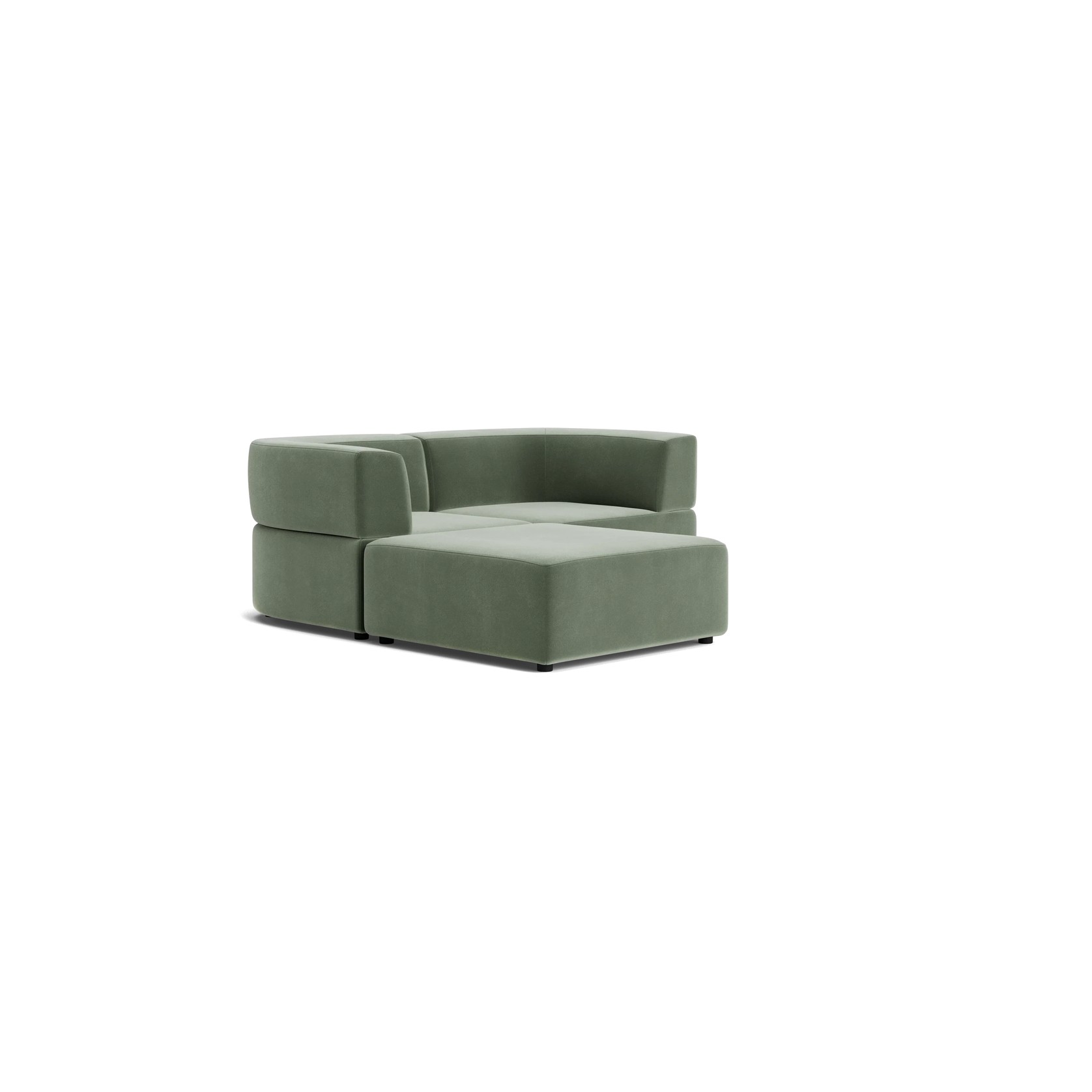 Stretch 3 Seater Chaise Sofa - Opal Ocean gallery detail image