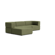 Stretch 4 Seater Chaise Sofa - Corduroy Forest gallery detail image