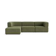 Stretch 4 Seater Chaise Sofa - Corduroy Forest gallery detail image