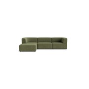 Stretch 4 Seater Chaise Sofa - Corduroy Forest gallery detail image