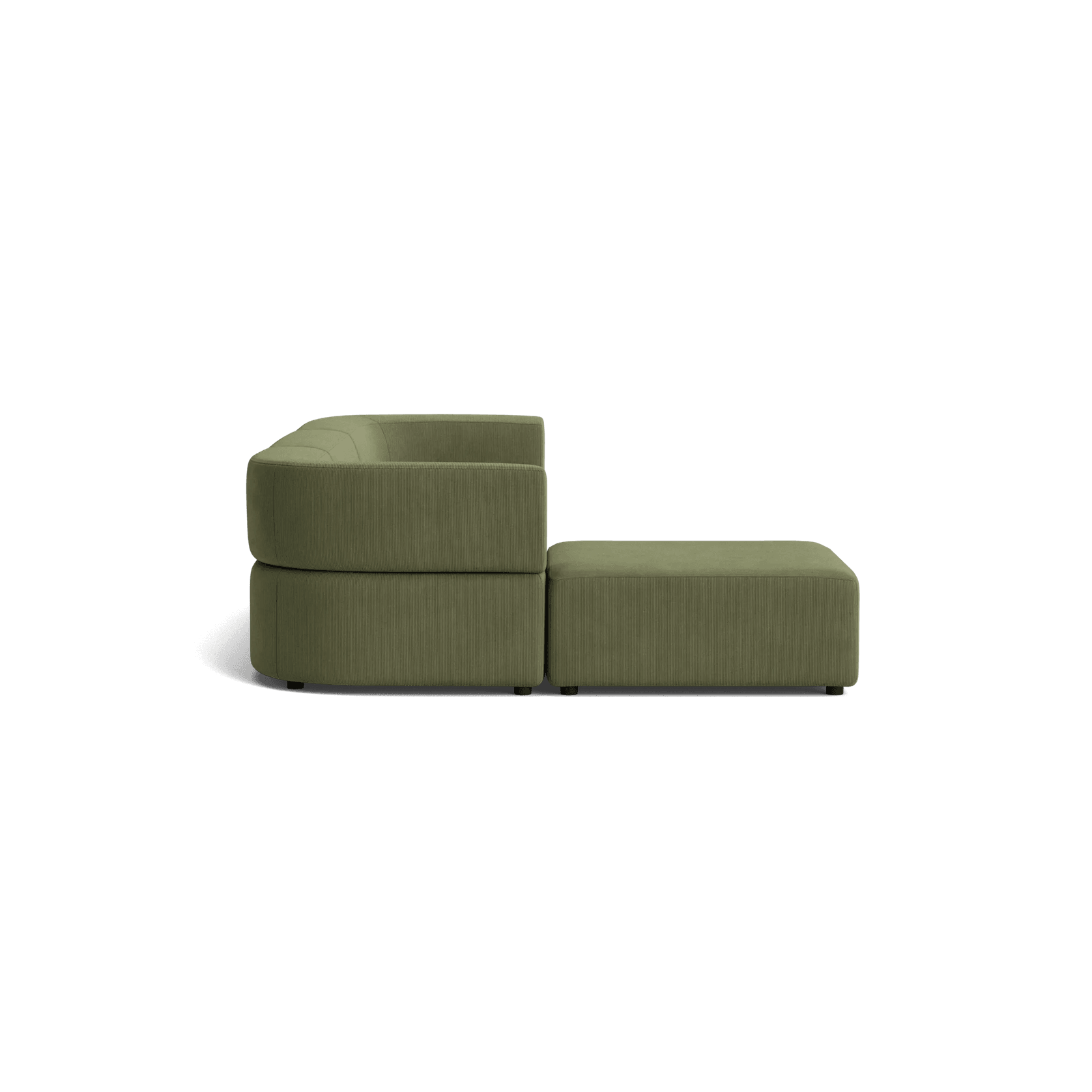 Stretch 4 Seater Chaise Sofa - Corduroy Forest gallery detail image