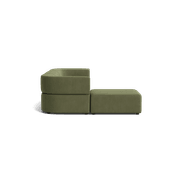 Stretch 4 Seater Chaise Sofa - Corduroy Forest gallery detail image
