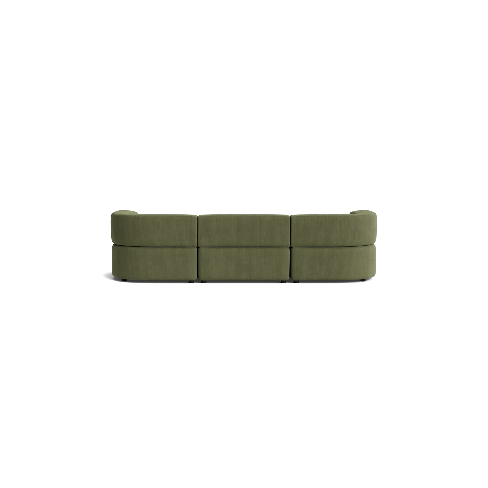 Stretch 4 Seater Chaise Sofa - Corduroy Forest gallery detail image